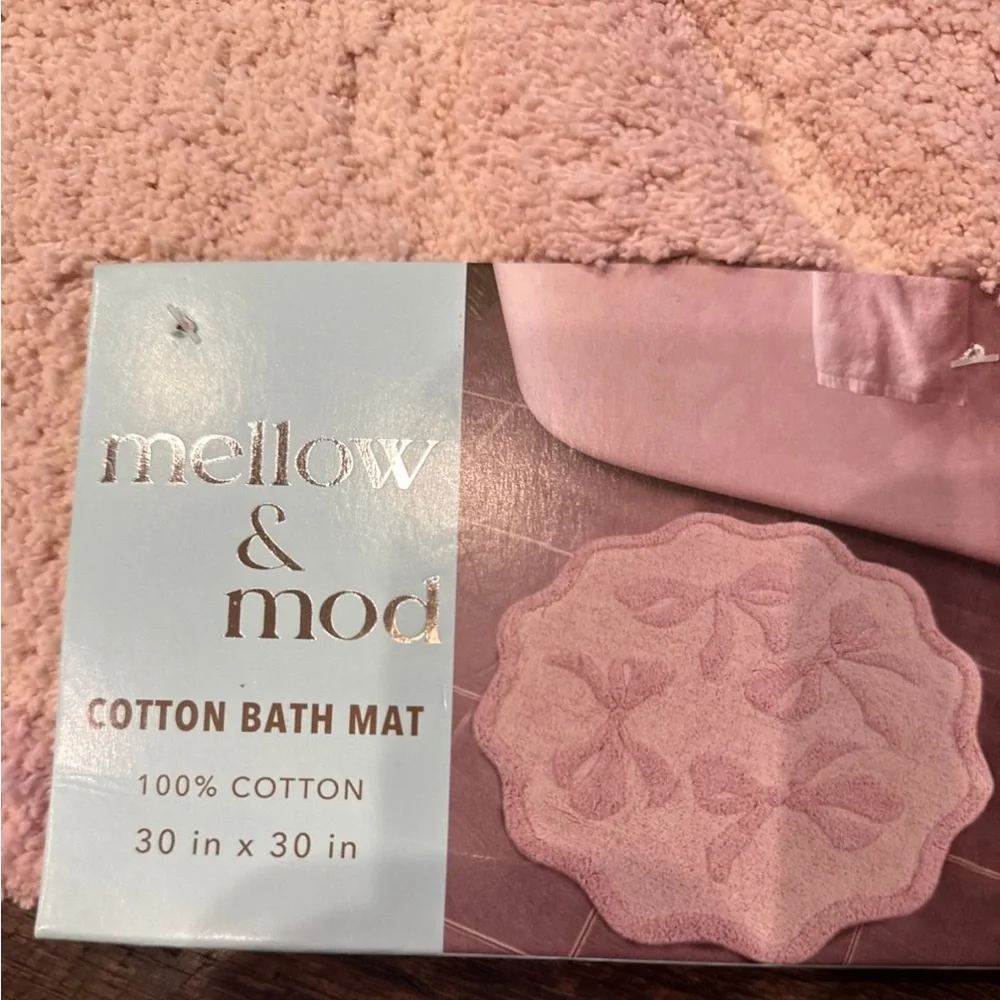 Pink Bow Bath Mat